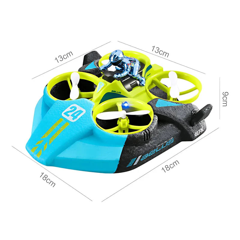 JUGUETE 3 EN 1:AUTO, DRON VOLADOR Y LANCHA ACUATICA 🔥