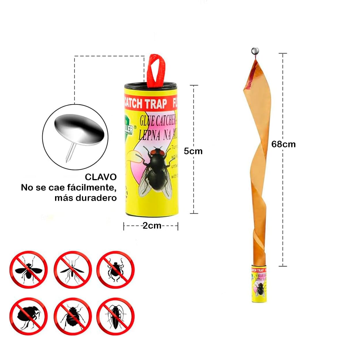 FLY ® TRAMPA PEGANTE PARA MOSCAS 🦟