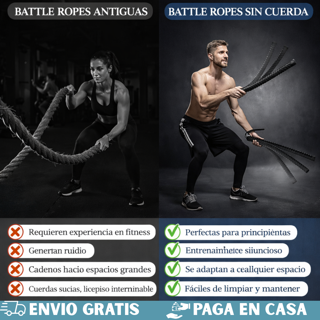 battle ropes®ejercitador multifuncional + GUIA DE EJERCICIOS GRATIS🎁