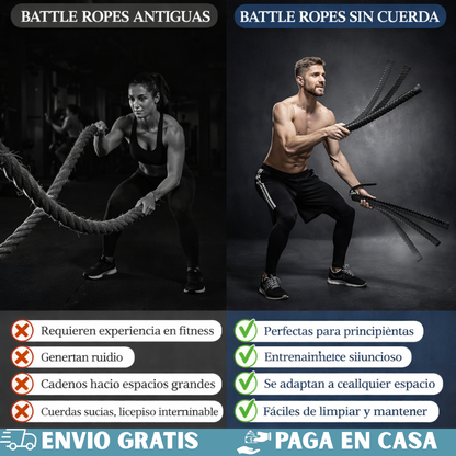 battle ropes®ejercitador multifuncional + GUIA DE EJERCICIOS GRATIS🎁