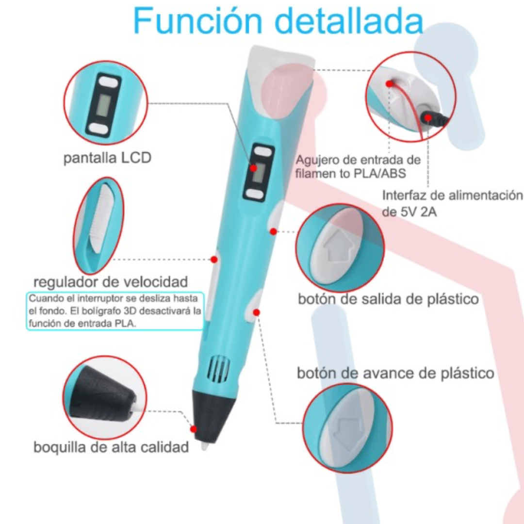 LAPIZ BOLIGRAFO DE DIBUJOS 3D ✏️🎨
