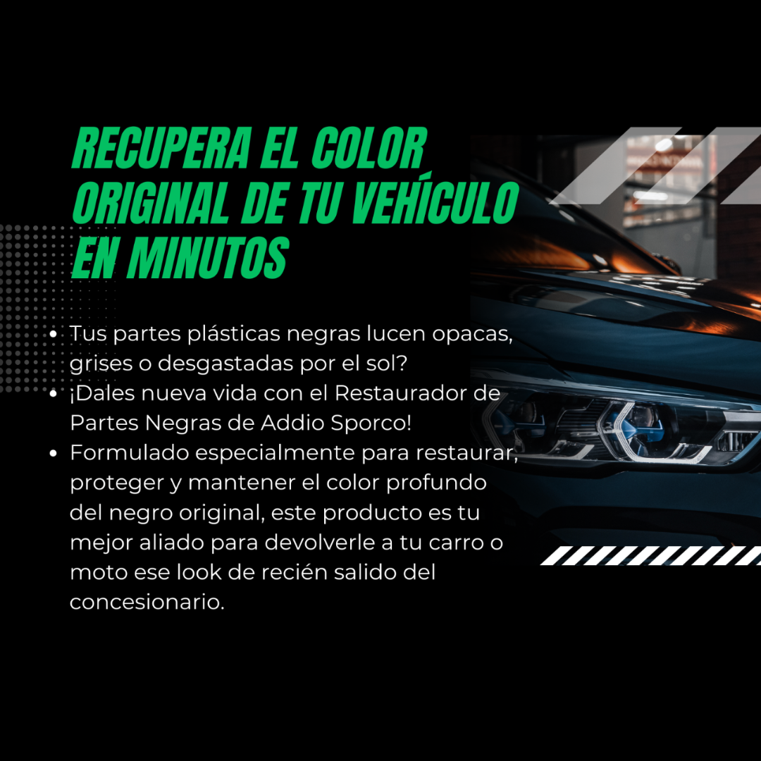 ADDIO®RESTAURADOR DE PARTES NEGRAS🚘