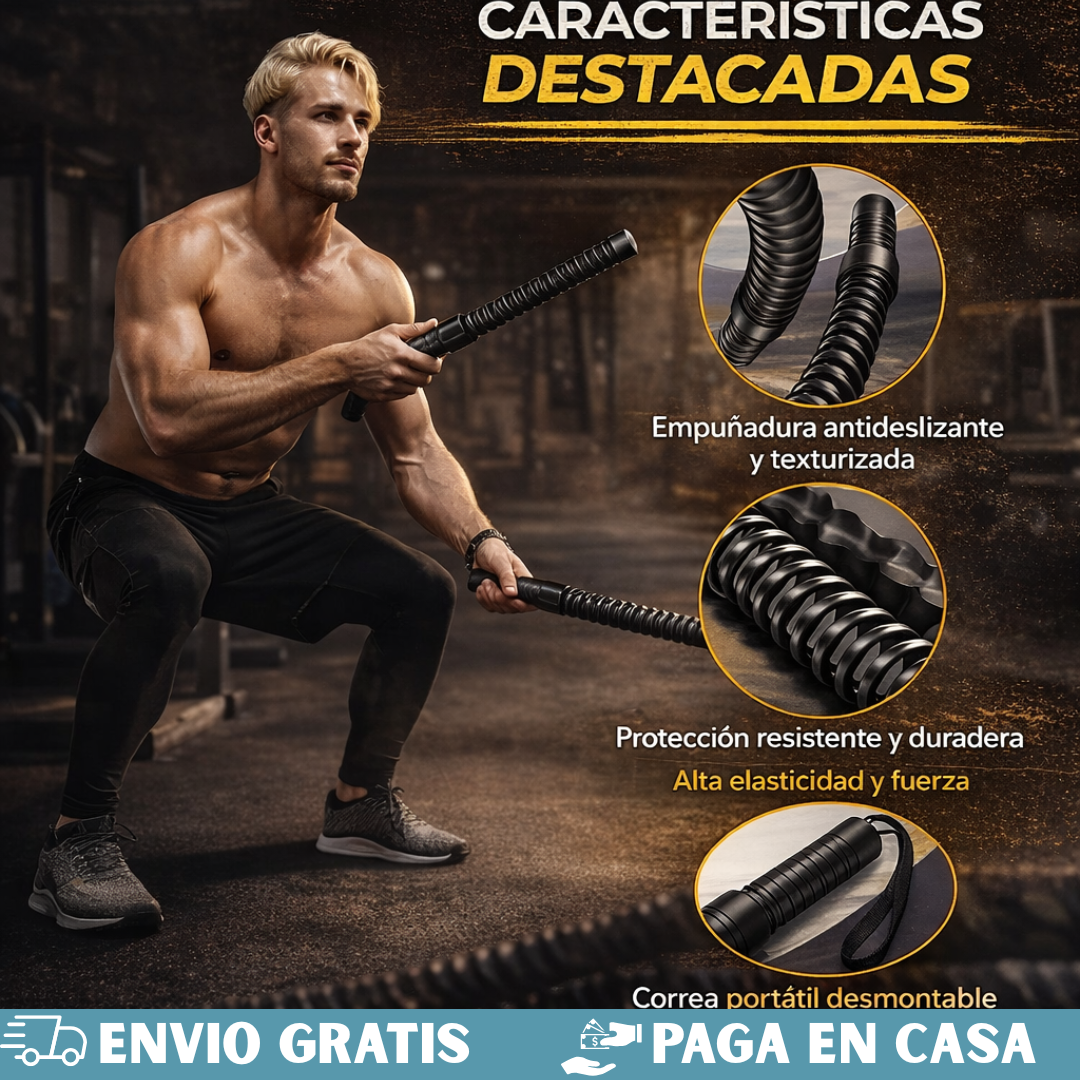 battle ropes®ejercitador multifuncional + GUIA DE EJERCICIOS GRATIS🎁