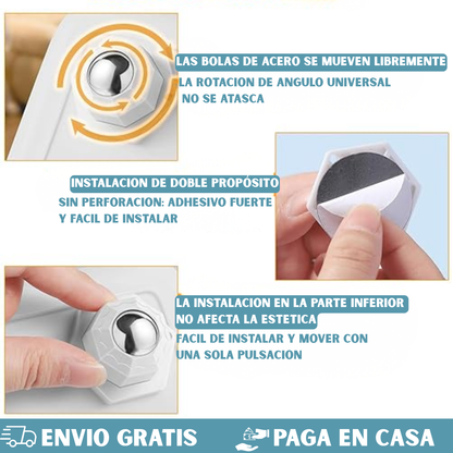 RUEDA UNIVERSAL ADHESIVA