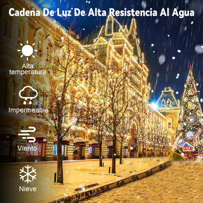 🎄LUCES NAVIDEÑAS:CARGA DE DIA Y SE ENCIENDE EN LA NOCHE 10 METROS✨