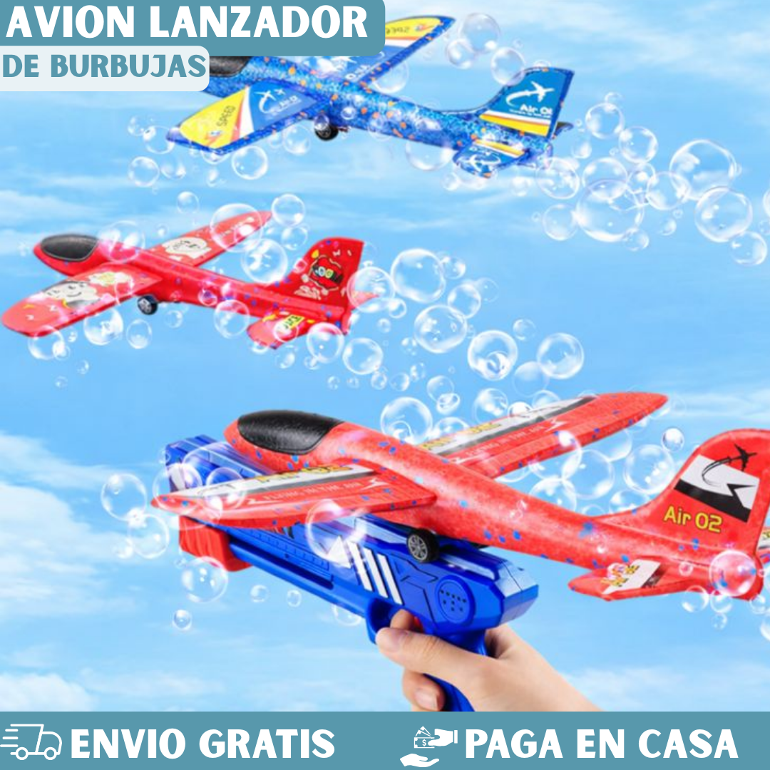 LANZADOR DE AVION PREMIUM+BURBUJAS Y SOPORTE GRATIS✈️🎁